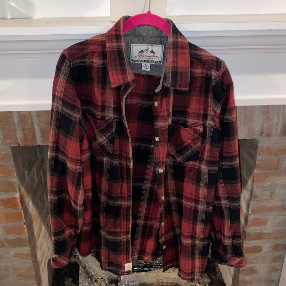 Legendary Whitetails Red and Black Plaid Button-Down Shirt